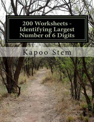 Book cover for 200 Worksheets - Identifying Largest Number of 6 Digits