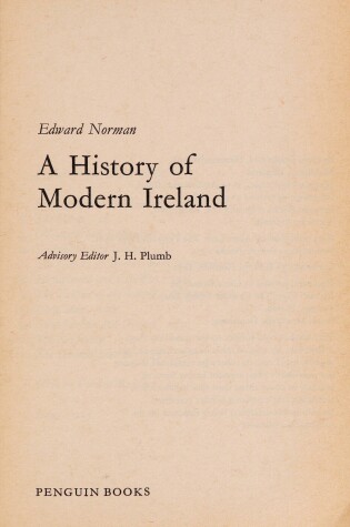 Cover of A History of Modern Ireland