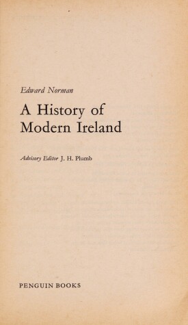 Cover of A History of Modern Ireland