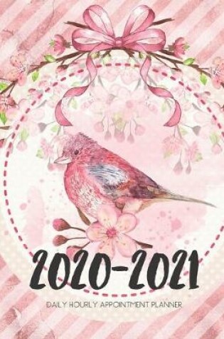 Cover of Daily Planner 2020-2021 Pink Ribbon Bird 15 Months Gratitude Hourly Appointment Calendar
