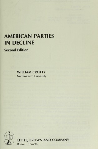 Cover of American Parties in Decline