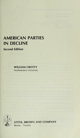 Book cover for American Parties in Decline