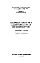 Book cover for Thermodynamics and Electrodynamics of Superconductors