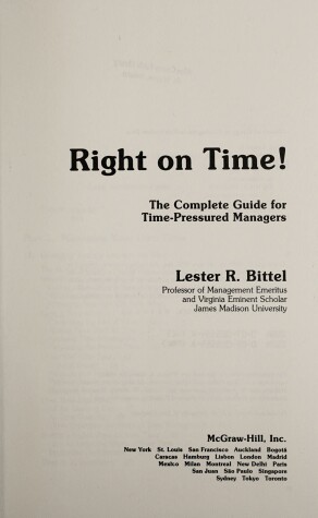 Book cover for Right on Time!