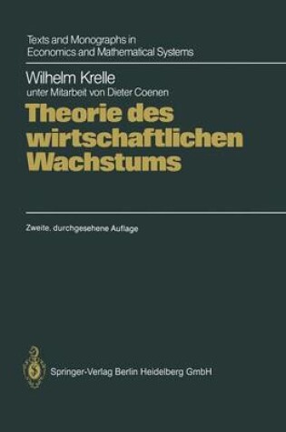 Cover of Theorie des wirtschaftlichen Wachstums