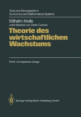 Book cover for Theorie des wirtschaftlichen Wachstums