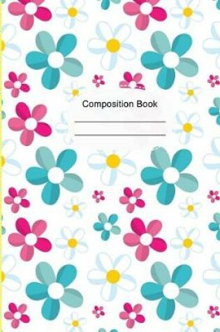 Cover of Colorful Pink Blue Daisies Notebook College Ruled Paper