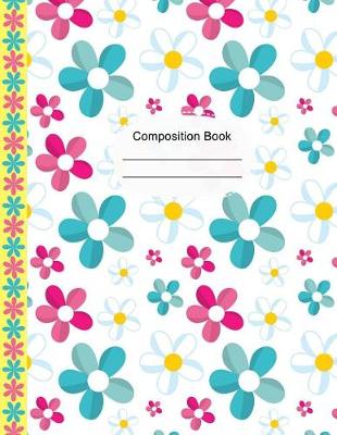 Book cover for Colorful Pink Blue Daisies Notebook College Ruled Paper