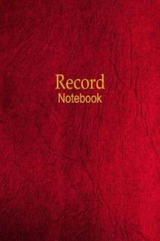 Cover of Record Notebook