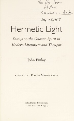 Book cover for Hermetic Light