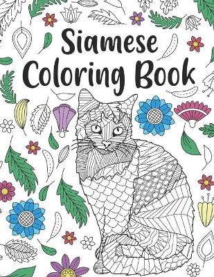 Book cover for Siamese Cat Coloring Book