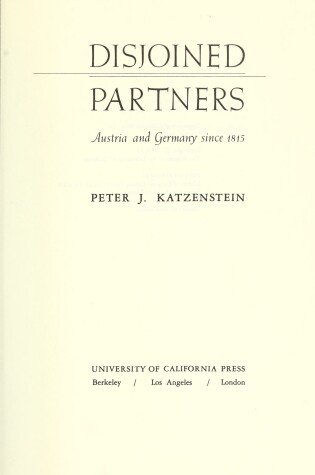 Cover of Disjointed Partners