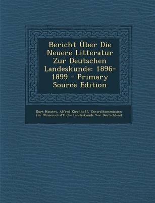 Book cover for Bericht Uber Die Neuere Litteratur Zur Deutschen Landeskunde