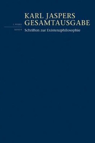 Cover of Schriften Zur Existenzphilosophie