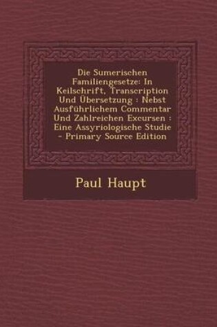 Cover of Die Sumerischen Familiengesetze