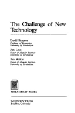 Cover of Challenge of New Technology