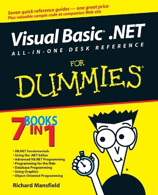 Book cover for Visual Basic .NET All-In-One Desk Reference For Dummies