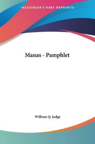 Cover of Manas - Pamphlet