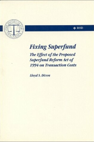 Cover of Fixing Superfund