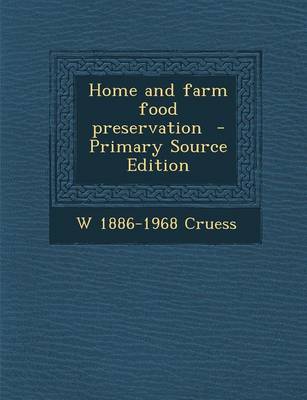 Book cover for Home and Farm Food Preservation