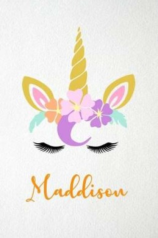 Cover of Maddison A5 Lined Notebook 110 Pages