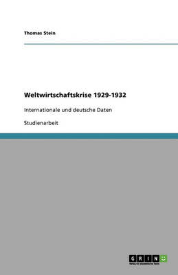 Book cover for Weltwirtschaftskrise 1929-1932