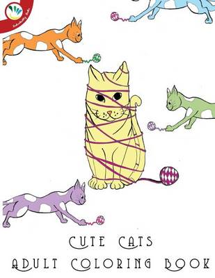 Book cover for Cute Cats Adult Coloring Book