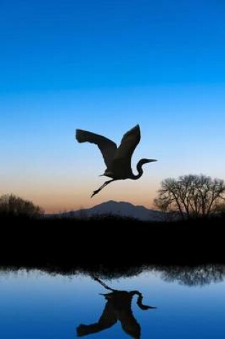 Cover of Snowy Egret Flying on Blue Evening Journal