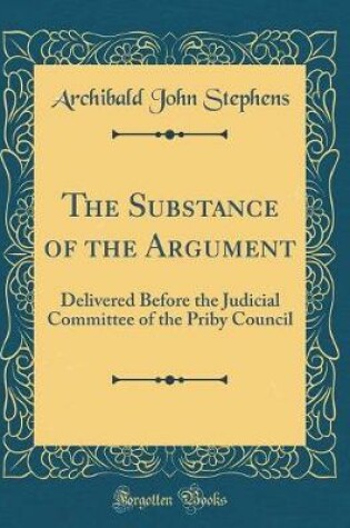 Cover of The Substance of the Argument