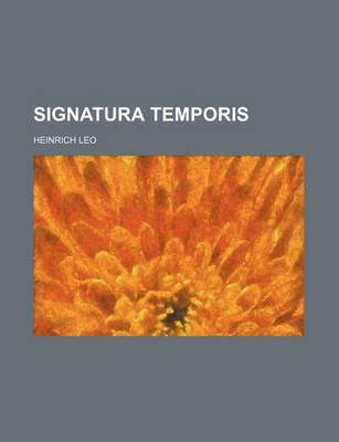 Book cover for Signatura Temporis