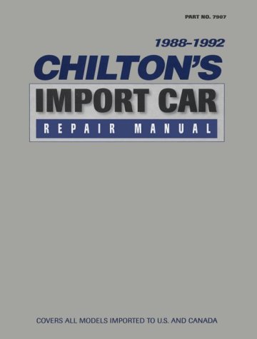 Book cover for Chilton's Import Auto Car Repair Manual