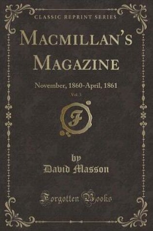 Cover of Macmillan's Magazine, Vol. 3