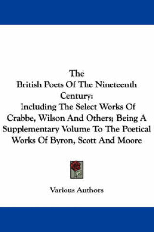 Cover of The British Poets Of The Nineteenth Century