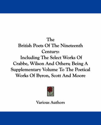 Book cover for The British Poets Of The Nineteenth Century