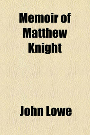 Cover of Memoir of Matthew Knight