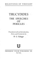 Cover of The Speeches of Pericles