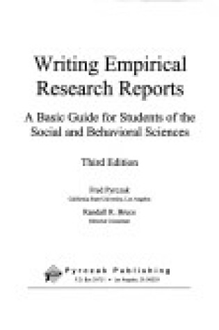 Cover of Writing Empirical Research Reports