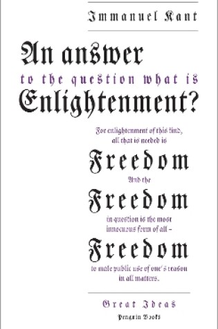 Cover of An Answer to the Question: 'What is Enlightenment?'