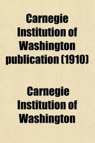 Cover of Carnegie Institution of Washington Publication (123)