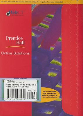 Book cover for WebCT Standard Access Code