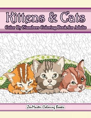Book cover for Kittens and Cats Color By Numbers Coloring Book for Adults