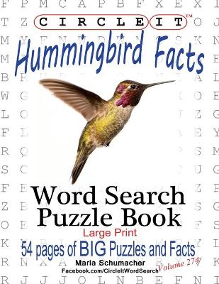 Book cover for Circle It, Hummingbird Facts, Word Search, Puzzle Book