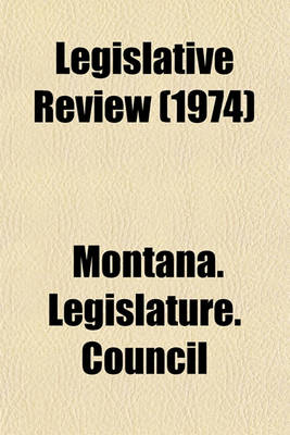 Book cover for Legislative Review (1974)