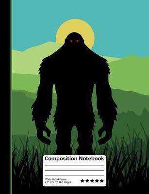 Book cover for Bigfoot in the Wilderness Composition Notebook