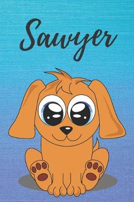 Book cover for Sawyer dog coloring book / notebook / journal / diary