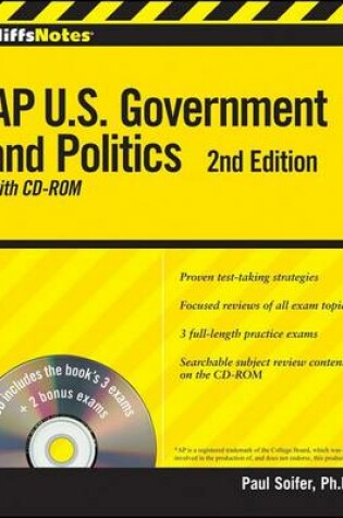 Cover of CliffsNotes AP U.S. Government and Politics with CD-ROM: 2nd Edition