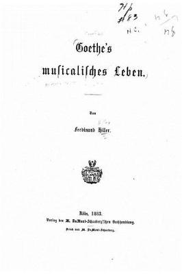 Book cover for Goethe's muslicalisches leben