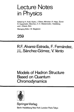 Book cover for Models of Hadron Structure Based on Quantum Chromodynamics