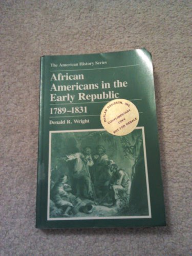 Book cover for African Americans in the Early Republic 1789-1831