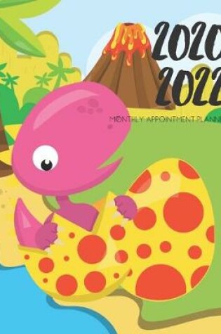 Cover of 2020-2022 Three 3 Year Planner Dinosaur Monthly Calendar Gratitude Agenda Schedule Organizer